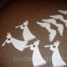 Paper angels, stencils for windows Schemes and templates for New Year's decorations