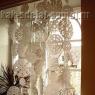 New Year's curtains and window decoration ideas Curtain made of paper snowflakes